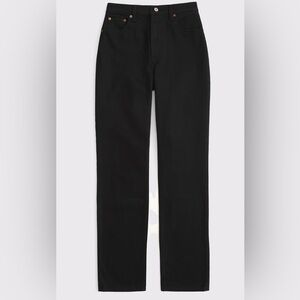 Abercrombie & Fitch Black Women’s Curve Love Ultra High Rise 90s Straight Jeans